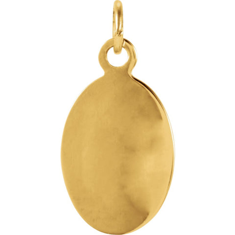14k Yellow Gold 12.25x8.75mm Oval St. Christopher Medal