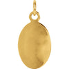 14k Yellow Gold 12.25x8.75mm Oval St. Christopher Medal