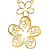 Floral & Butterfly Center or Necklace in 14K Yellow Gold