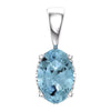 14K White Gold Aquamarine Pendant