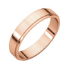 14k Rose Gold 4mm Flat Edge Band, Size 7