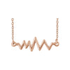 14k Rose Gold Heartbeat 16-18-inch Necklace