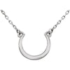 14k White Gold Crescent 18-inch Necklace
