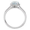 Sterling Silver Aquamarine & .01 CTW Diamond Ring, Size 5