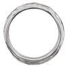 14k White Gold Wrapped Hammered Ring, Size 7