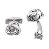 14k White Gold Knot Cuff Links