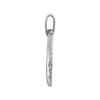 14k White Gold Hammered Circle Pendant