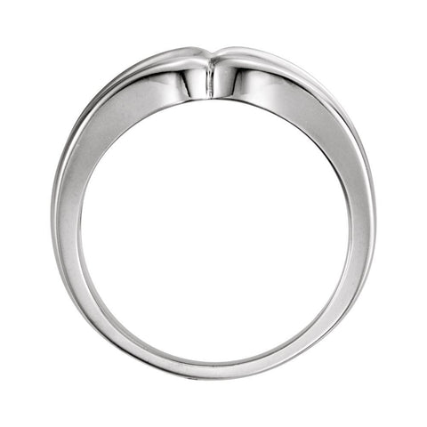 14k White Gold Peg Engagement Base, Size 6