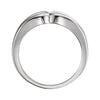 14k White Gold Peg Engagement Base, Size 6