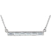 14k White Gold 3/4 ctw. Diamond Bar 17-inch Necklace