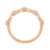 14k Rose Gold 1/5 CTW Diamond Granulated Stackable Ring Size 7