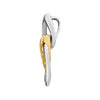 14K White & Yellow Gold Hammered Double Heart Pendant