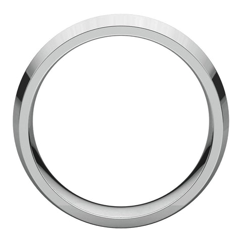 14k White Gold 8mm Knife Edge Comfort Fit Band, Size 12