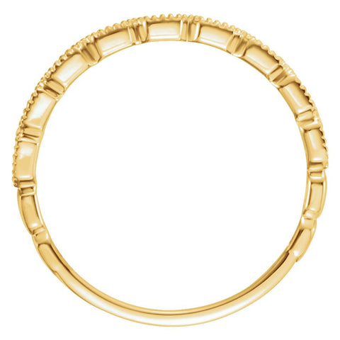14k Yellow Gold .08 CTW Diamond Ring Size 7
