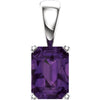 14k White Gold Amethyst Pendant