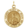 15.00 mm Sacred Heart of Jesus Medal in 14K Yellow Gold