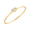 14k Yellow Gold 0.03 ctw. Diamond Petite Heart Ring, Size 7