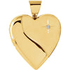 14K Yellow Gold 0.01 CTW Diamond Heart Locket
