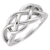 14k White Gold Freeform Ring, Size 7