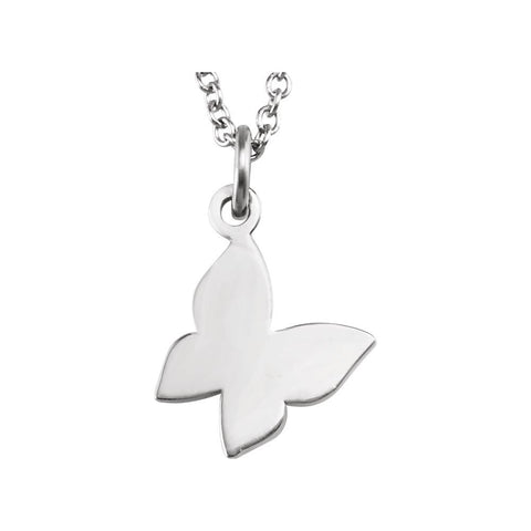 Sterling Silver Tiny Posh Butterfly 16-18" Necklace