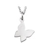 14K White Gold Butterfly 18-Inch Necklace