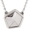 14K White Gold Geometric 18-Inch Necklace