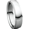 14k White Gold 5mm Comfort Fit Edge Band , Size 10.5
