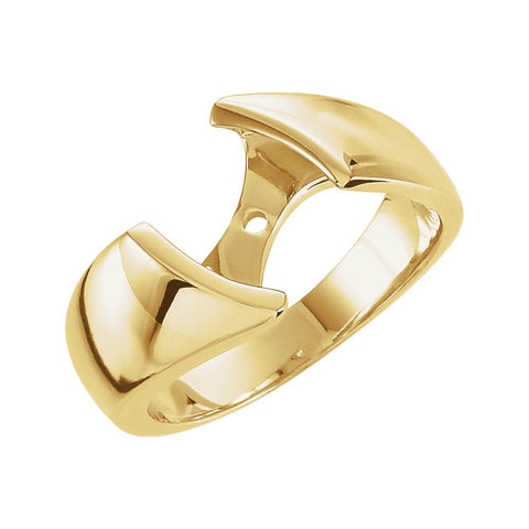14k Yellow Gold Shank for Peg Setting, Size 6