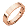 14k Rose Gold 4mm Flat Comfort-Fit Wedding Band for Men, Size 11