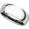 Sterling Silver 7mm Comfort Fit Band, Size 10