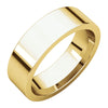 06.00 mm Flat Comfort-Fit Wedding Band Ring in 18K Yellow Gold ( Size 7.5 )
