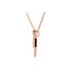 14k Rose Gold .08 CTW Diamond "Love You" 18" Necklace