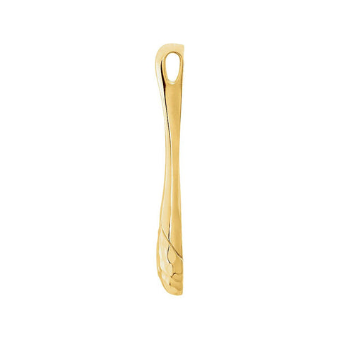 14k Yellow Gold Hammered Teardrop Pendant