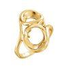 Metal Fashion Ring in 14k Yellow Gold ( Size 6 )