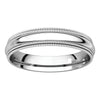 Sterling Silver 4mm Double Milgrain Comfort Fit Band, Size 11