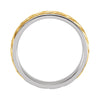 14K White & Yellow Gold 5 mm Hand Woven Band Size 9