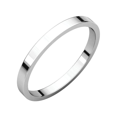 Sterling Silver 2mm Flat Band, Size 7
