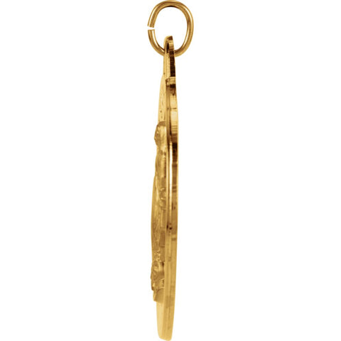 14k Yellow Gold 29mm Miraculous Medal