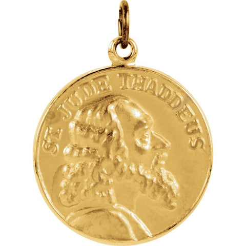 14k Yellow Gold 19.5mm St. Jude Thaddeus Medal