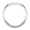 14k White Gold 5mm Flat Tapered Band, Size 7.5