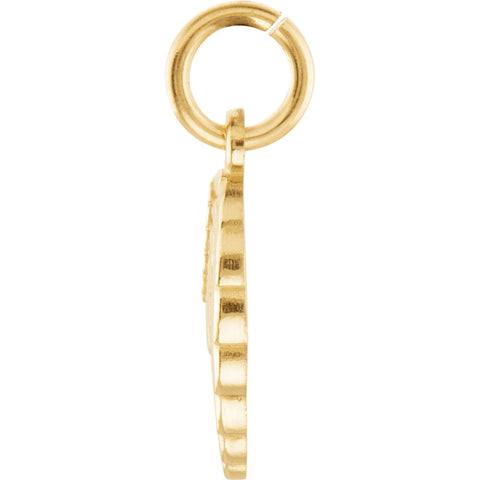 14k Yellow Gold Angel Wing Charm with Jump Ring