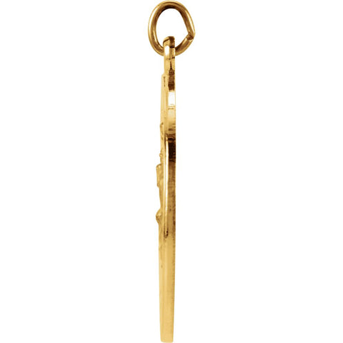 14k Yellow Gold 23mm St. Christopher Medal