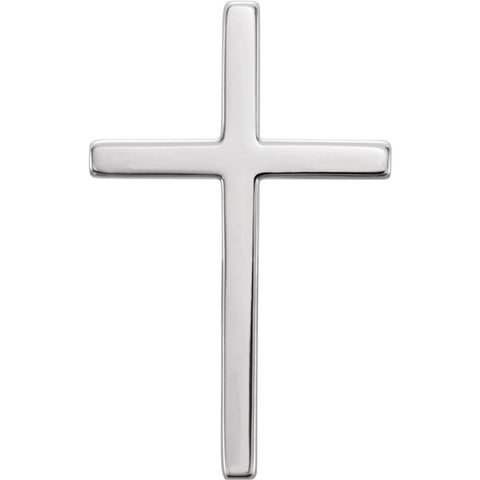 14k White Gold 17.75x11.25 Cross Pendant