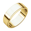 06.00 mm Flat Edge Wedding Band Ring in 10k Yellow Gold (Size 10 )
