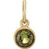 14k Yellow Gold Imitation Peridot Birthstone Charm
