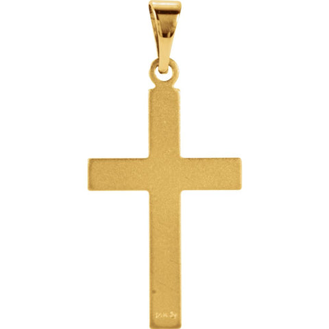 14k Yellow Gold 18x12mm Cross Pendant