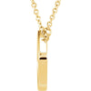 14k Yellow Gold Cushion 18" Necklace