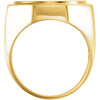 14k Yellow Gold Men's Panda Coin Ring Mounting, Size 6
