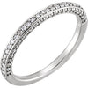 14k White Gold 3/4 ctw. Diamond Band, Size 7