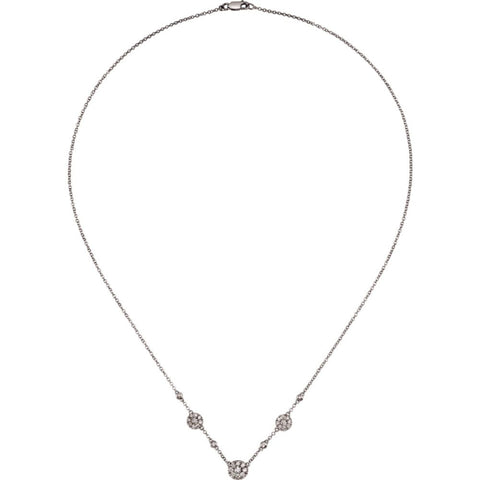 14k White Gold 1/2 CTW Diamond Necklace